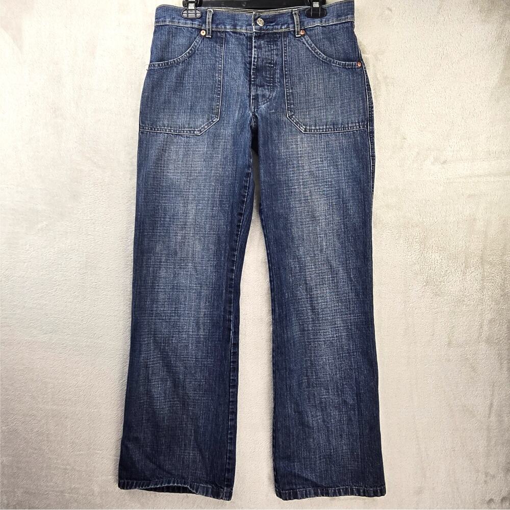 Vintage Diesel Jeans Women's Size 34 (Fits 32x32) Medium Wash Y2K Wide Leg